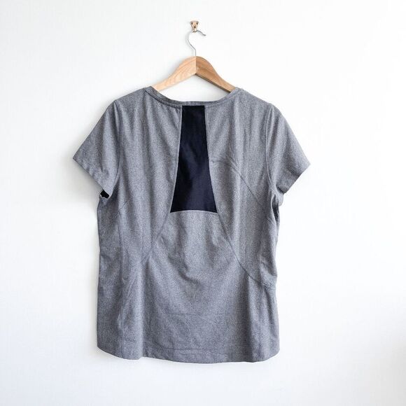 Hyba Womens Short Sleeve Ruching V-Neck Top Gray Size XXL - Picture 2 of 7